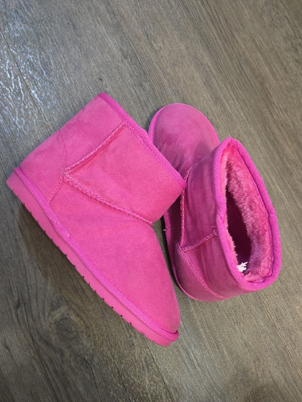 Place • Bright Pink Plush Lined Short Winter Boots - Picture 2 of 8